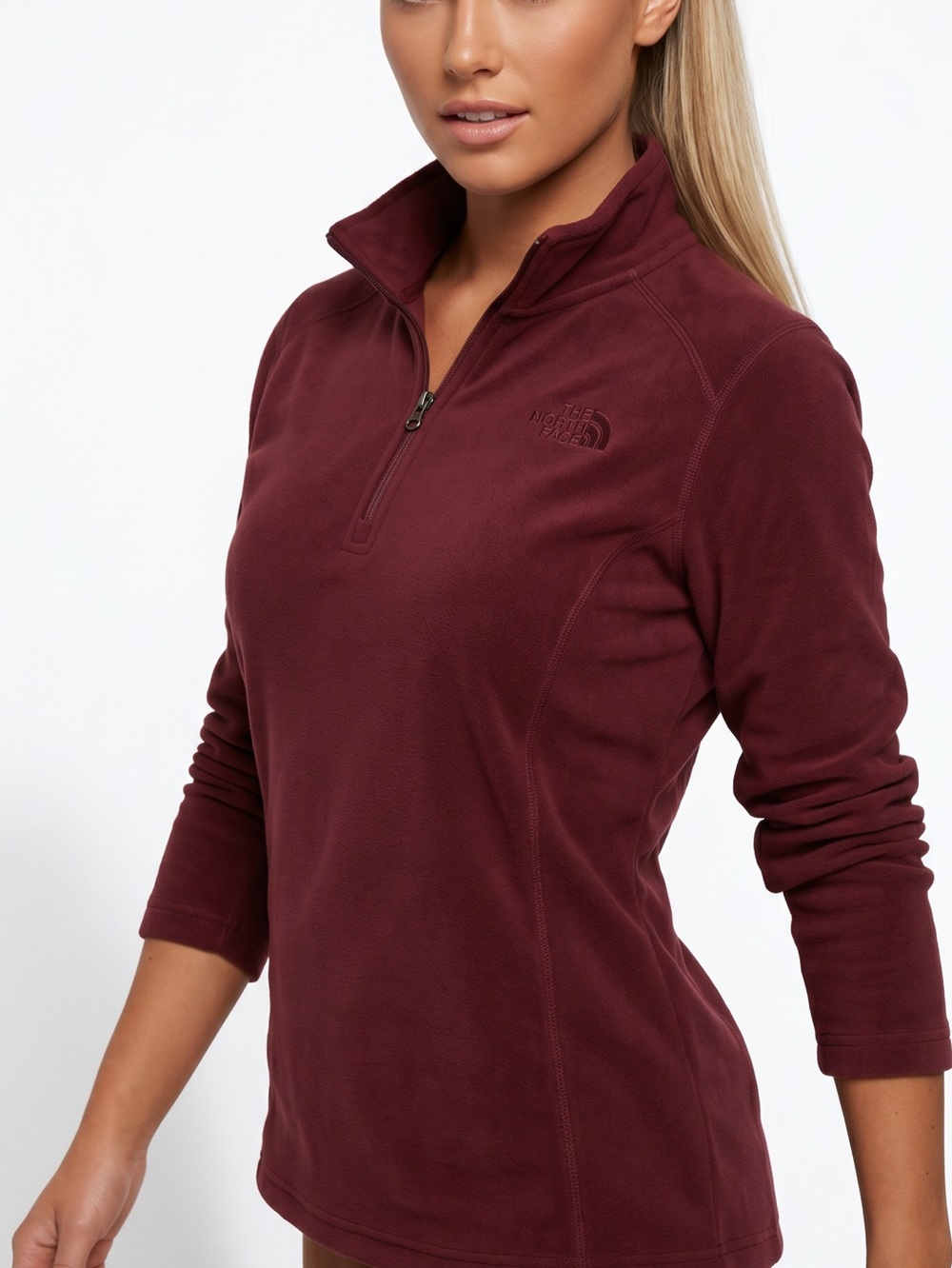 THE NORTH FACE | Maroon Half Zip Fleece Sweater Sz M